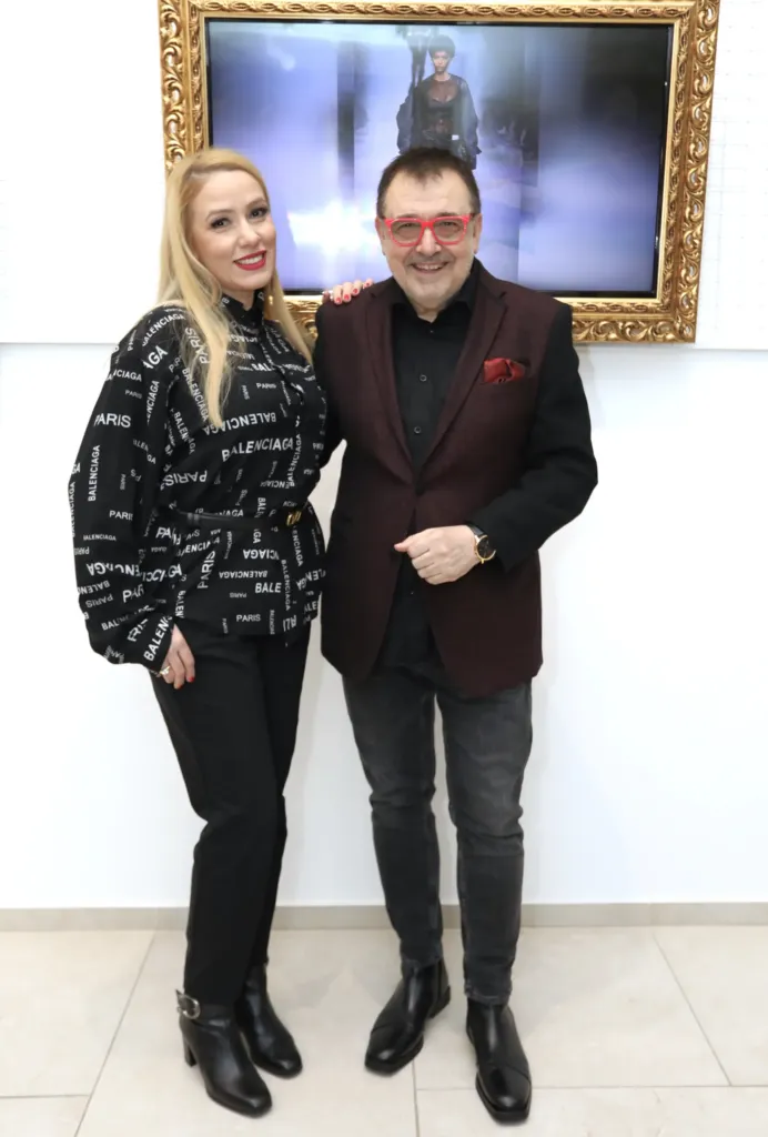 Проф. Любомир Стойков и Деси Бакърджиева. Фото: © Академия за мода / Петър Станев