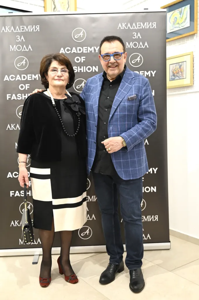 Проф. Любомир Стойков и Виолина Маринова. Фото: Академия за мода / Антонио Хаджихристов