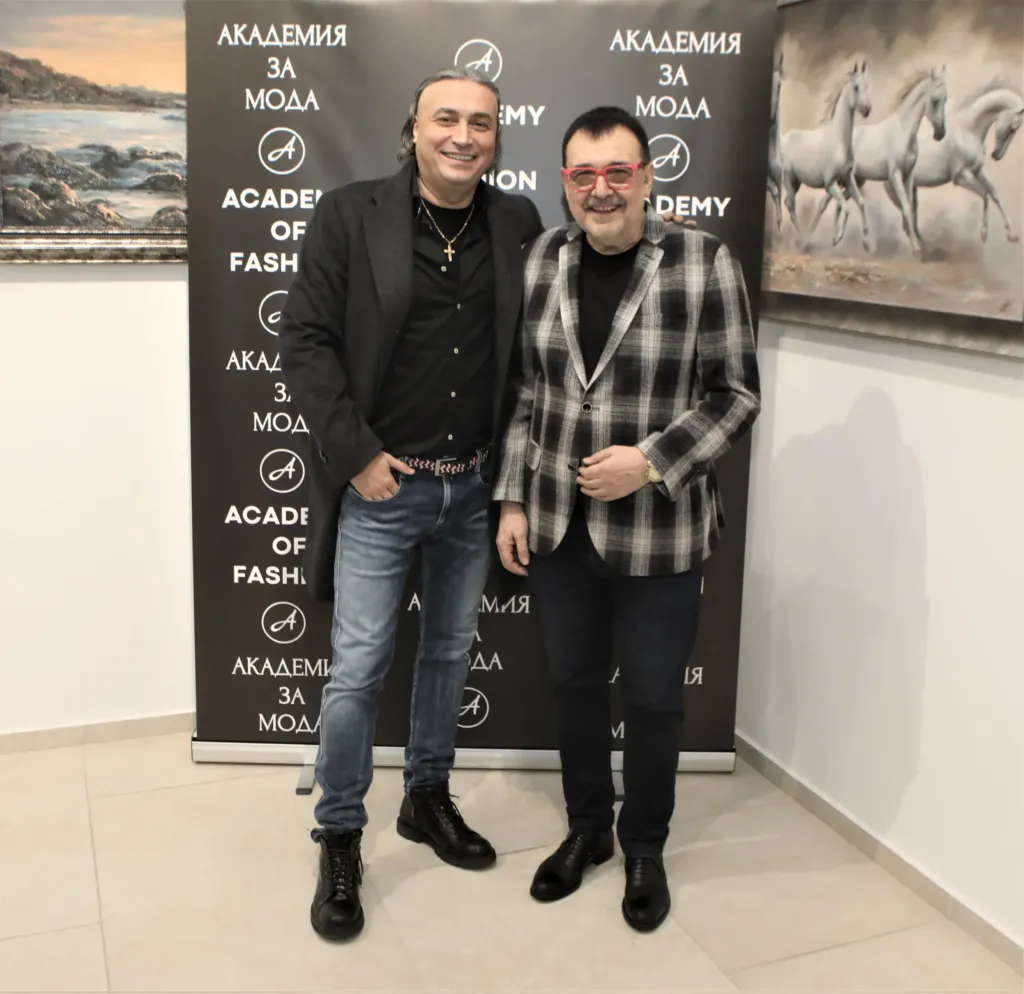 Проф. Любомир Стойков и Джуди Халваджиян. Фото: © Академия за мода / Хайлайф