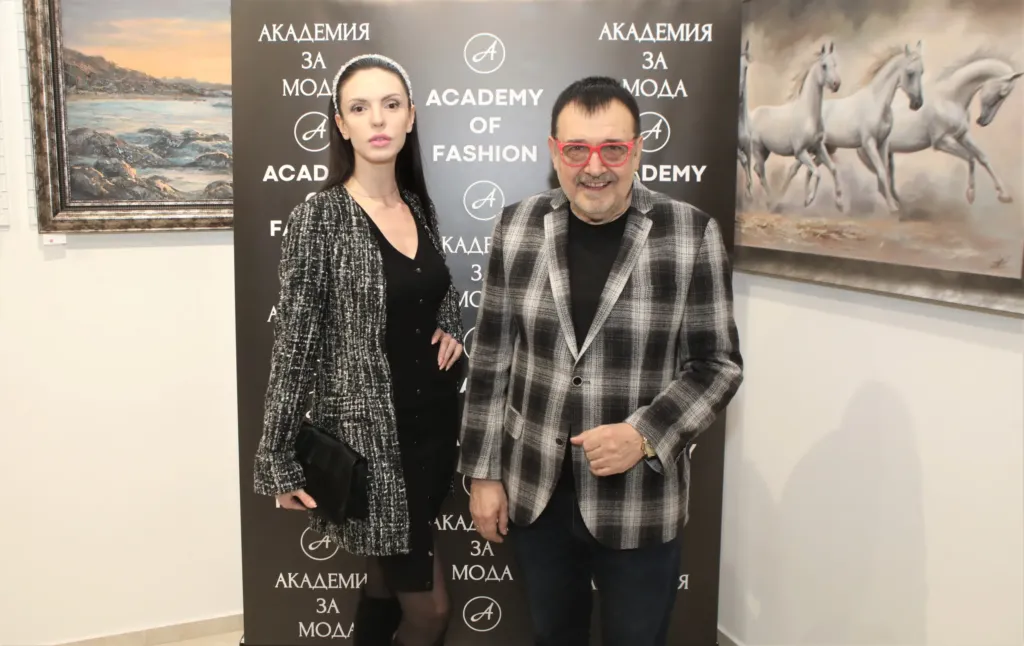 Проф. Любомир Стойков и Кристина Несторова. Фото: © Академия за мода / Хайлайф