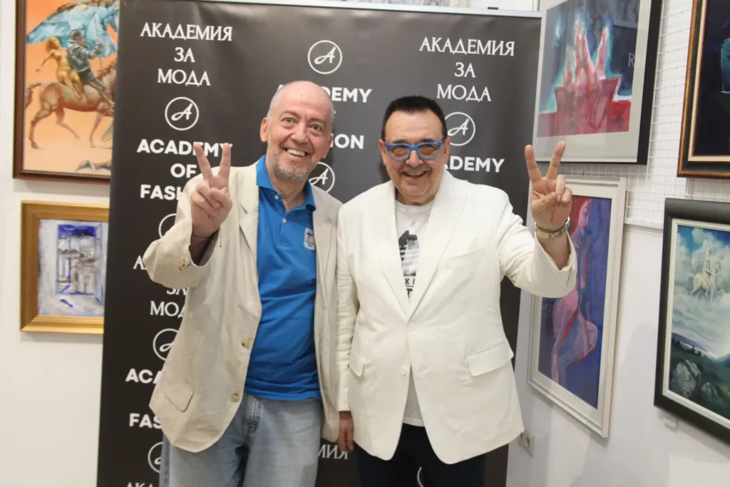 Проф. Любомир Стойков заедно с Явор Цаков, Капка Амзина и Иван Сираков. Фото: © Академия за мода / Кирил Александров