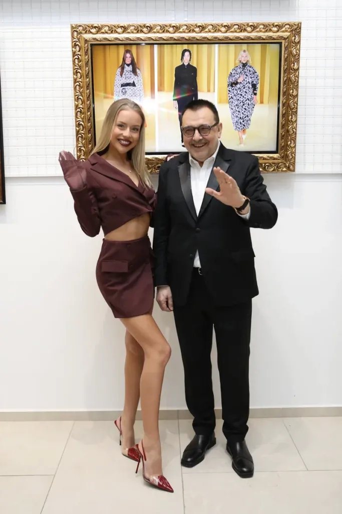 Проф. Любомир Стойков заедно с Екатерина Свечева. Фото: © Академия за мода / Петър Станев