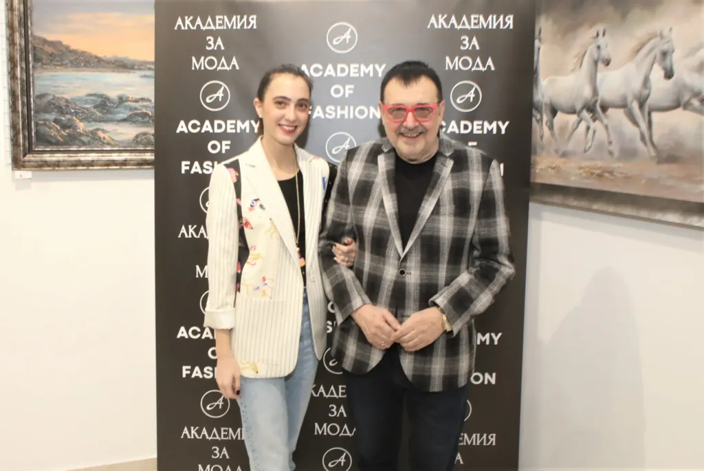 Проф. Любомир Стойков и Теодора Таскова. Фото: © Академия за мода / Хайлайф