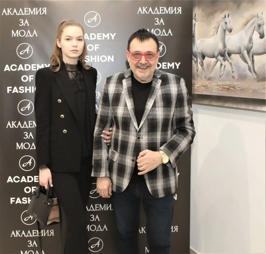 Проф. Любомир Стойков и Никол Предьова. Фото: © Академия за мода / Хайлайф