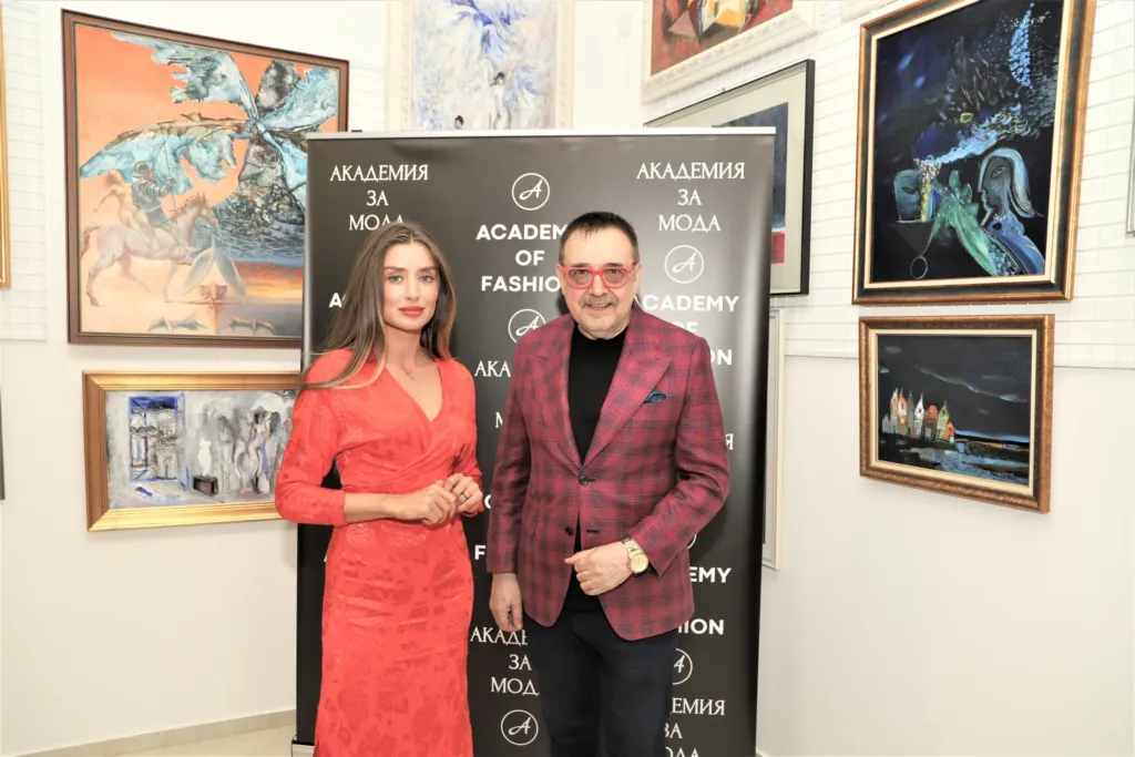 Проф. Любомир Стойков и Саня Борисова. Фото: ©  Академия за мода / Кирил Александров